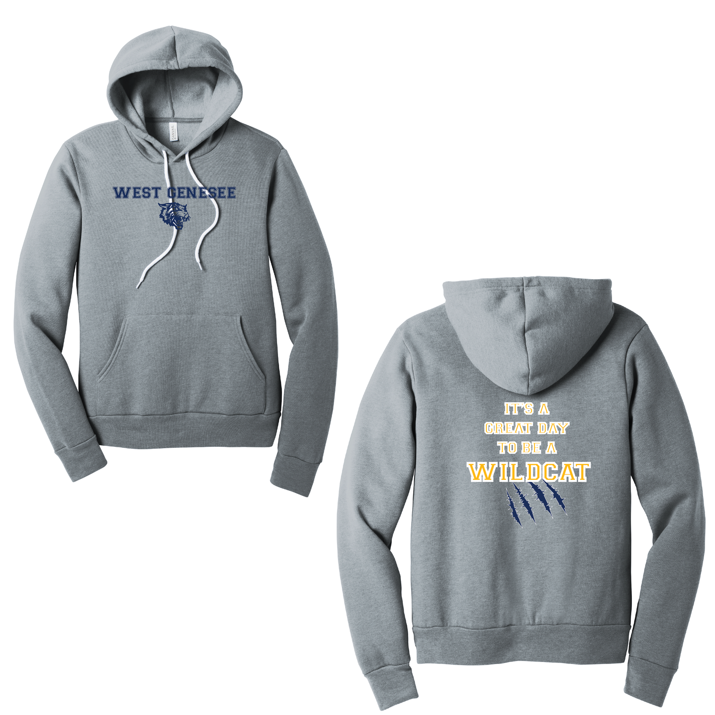 West Genesee Wildcats Claw Mark "Great Day" Hoodie
