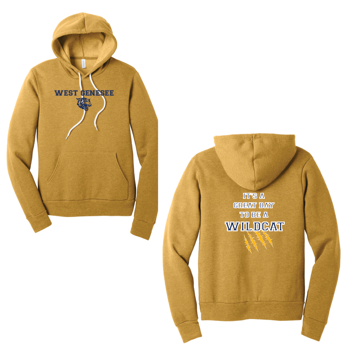 West Genesee Wildcats Claw Mark "Great Day" Hoodie