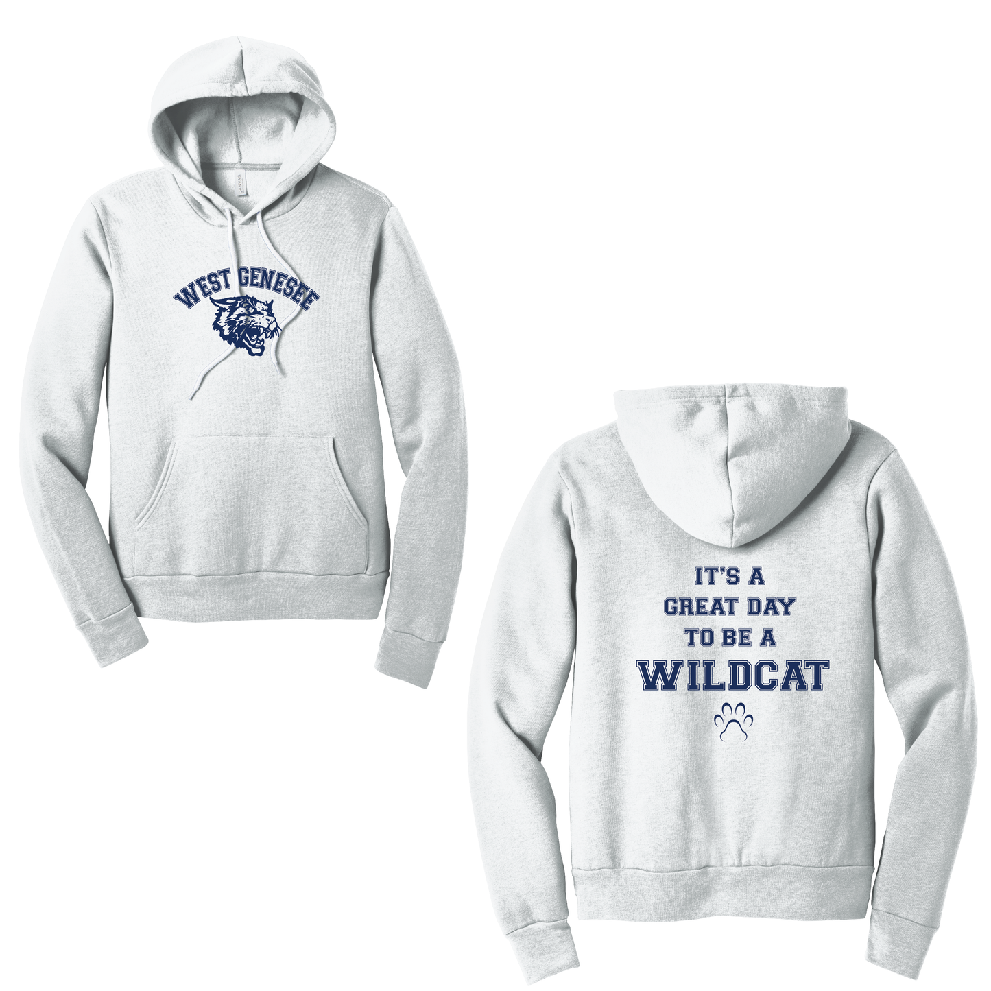 West Genesee Wildcats Arch Logo "Great Day Paw" Hoodie