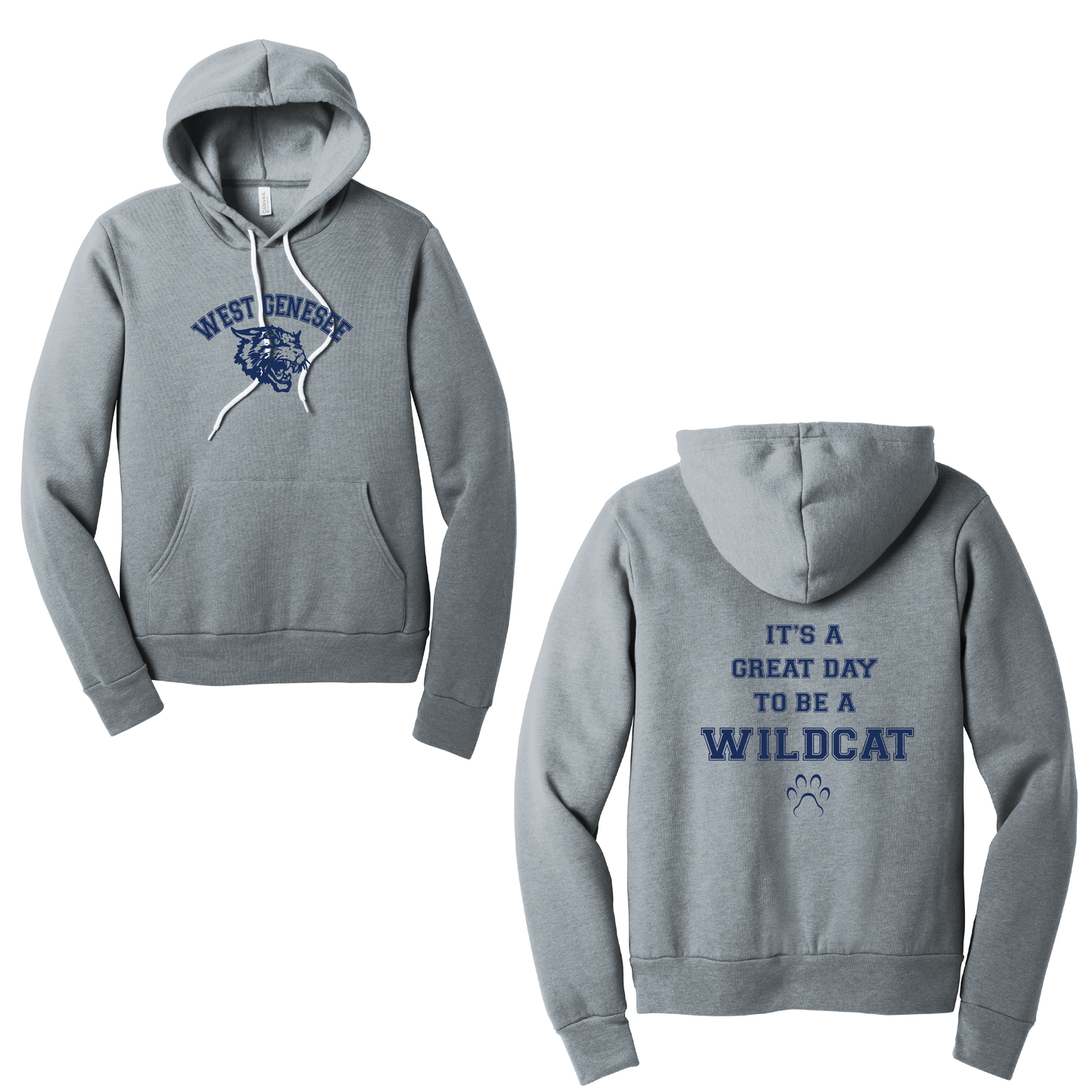 West Genesee Wildcats Arch Logo "Great Day Paw" Hoodie