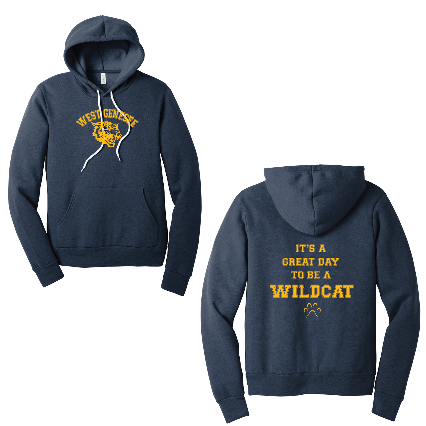 West Genesee Wildcats Arch Logo "Great Day Paw" Hoodie