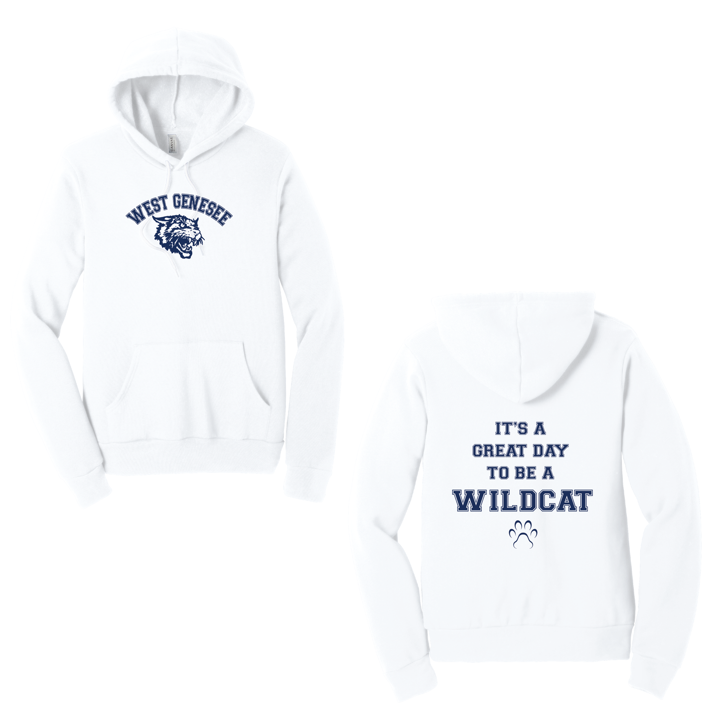 West Genesee Wildcats Arch Logo "Great Day Paw" Hoodie