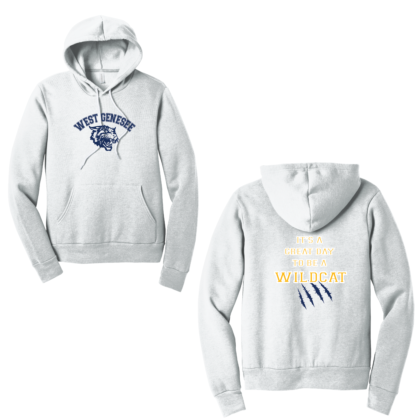 West Genesee Wildcats Arch Logo "Great Day Claw Mark" Hoodie