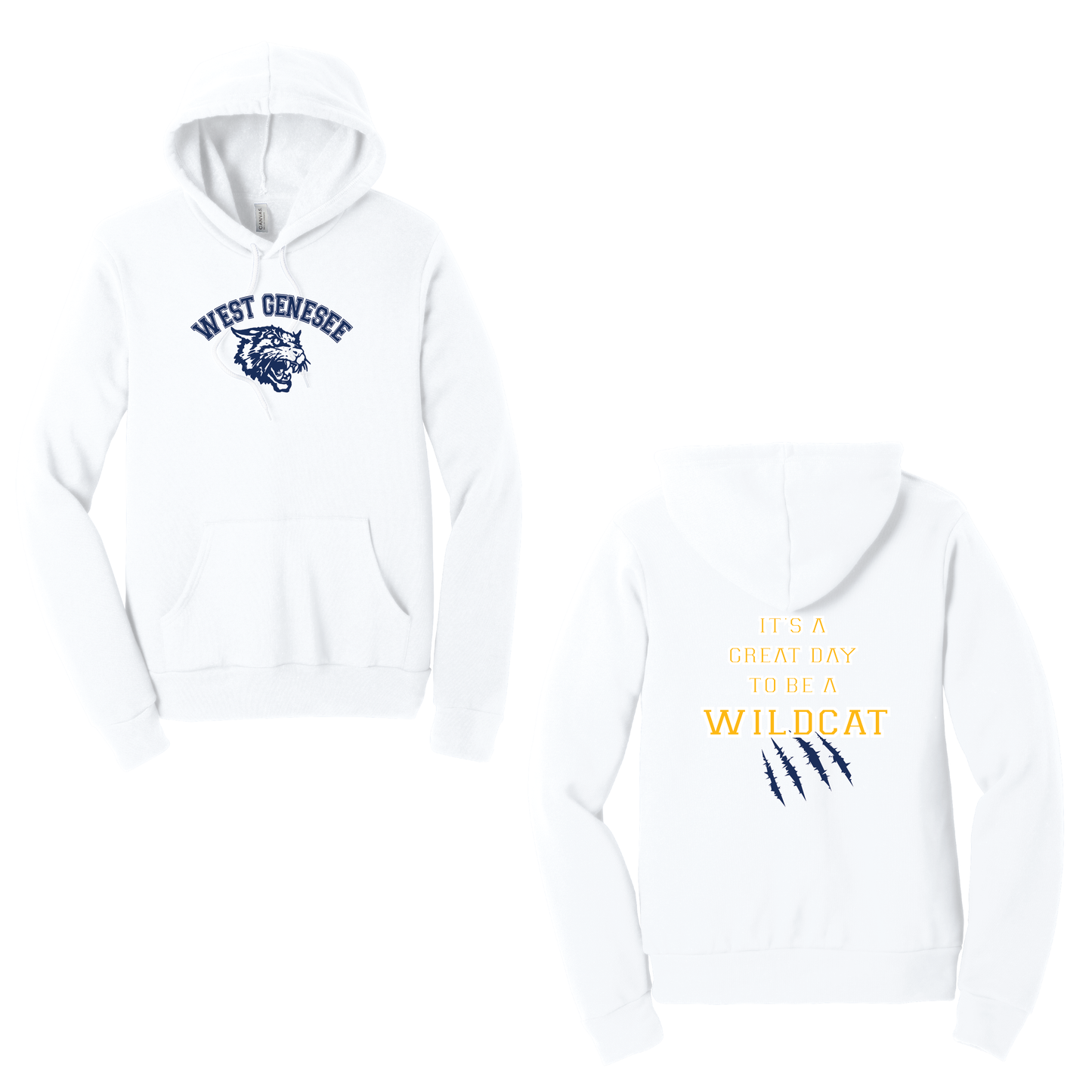 West Genesee Wildcats Arch Logo "Great Day Claw Mark" Hoodie