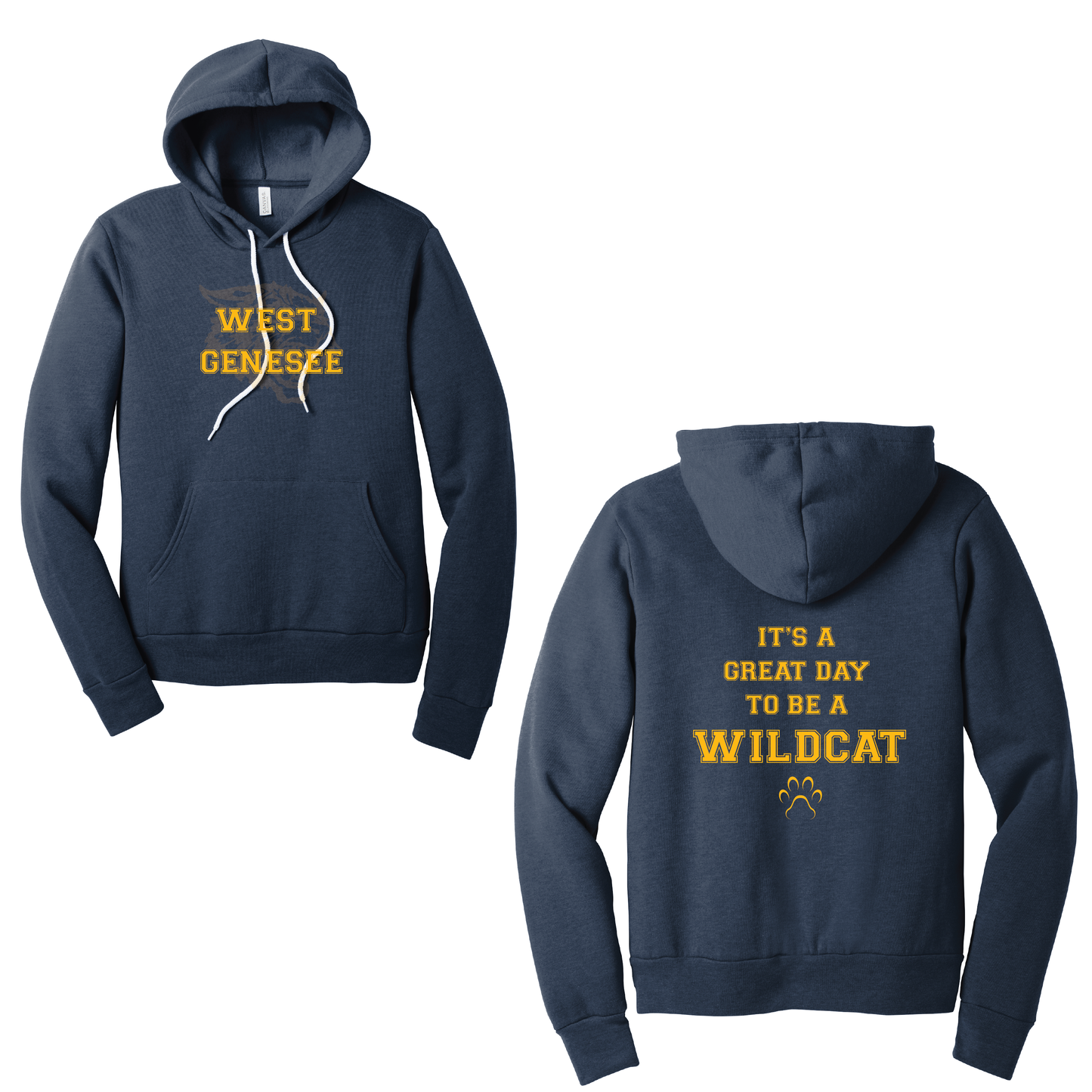 West Genesee Wildcats Shadow Mascot "Great Day Paw" Hoodie