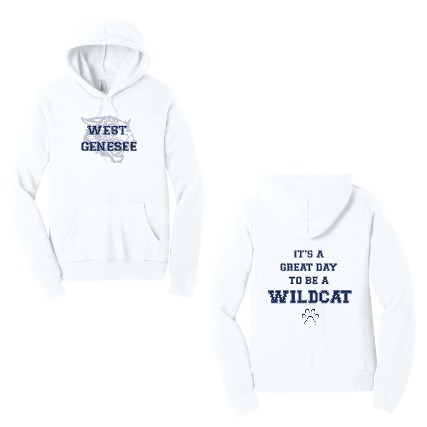 West Genesee Wildcats Shadow Mascot "Great Day Paw" Hoodie