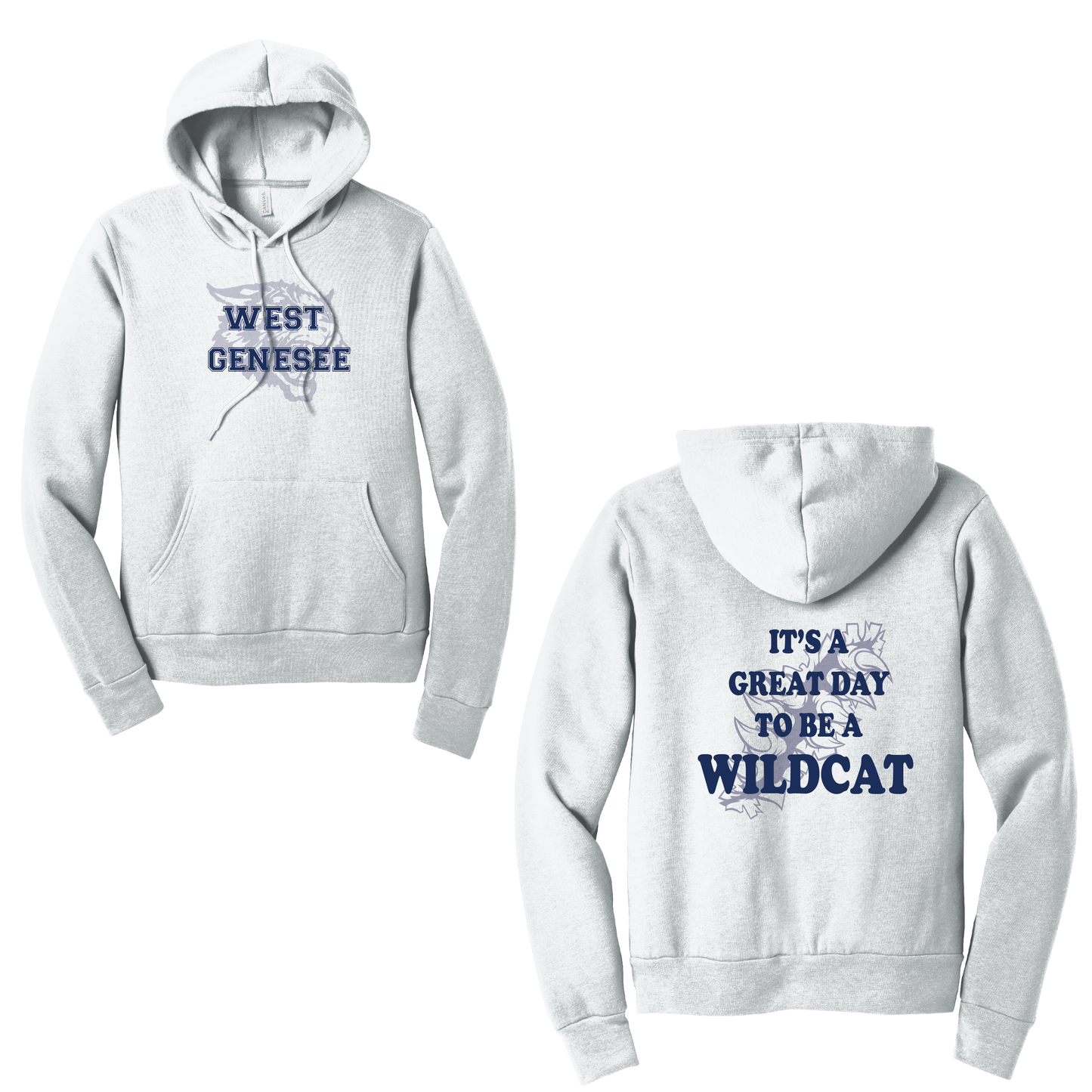 West Genesee Wildcats Shadow Mascot Claw Tear "Great Day" Hoodie