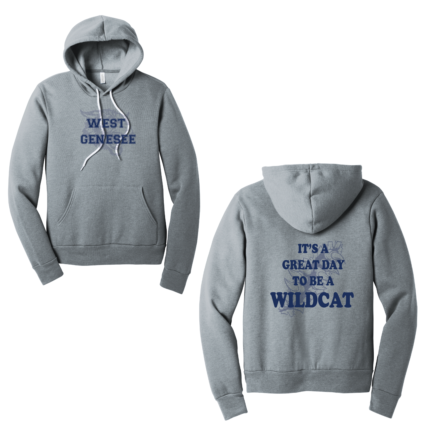 West Genesee Wildcats Shadow Mascot Claw Tear "Great Day" Hoodie