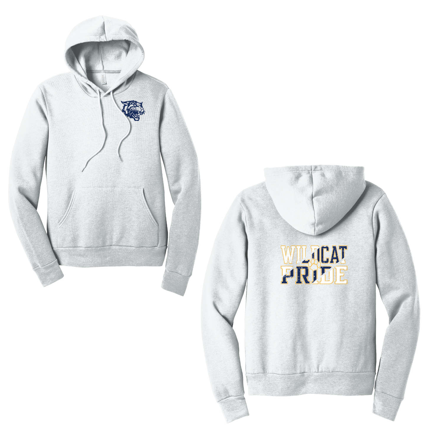 West Genesee Wildcats “Wildcat Pride” Hoodie Sweatshirt Paw Print Lettering