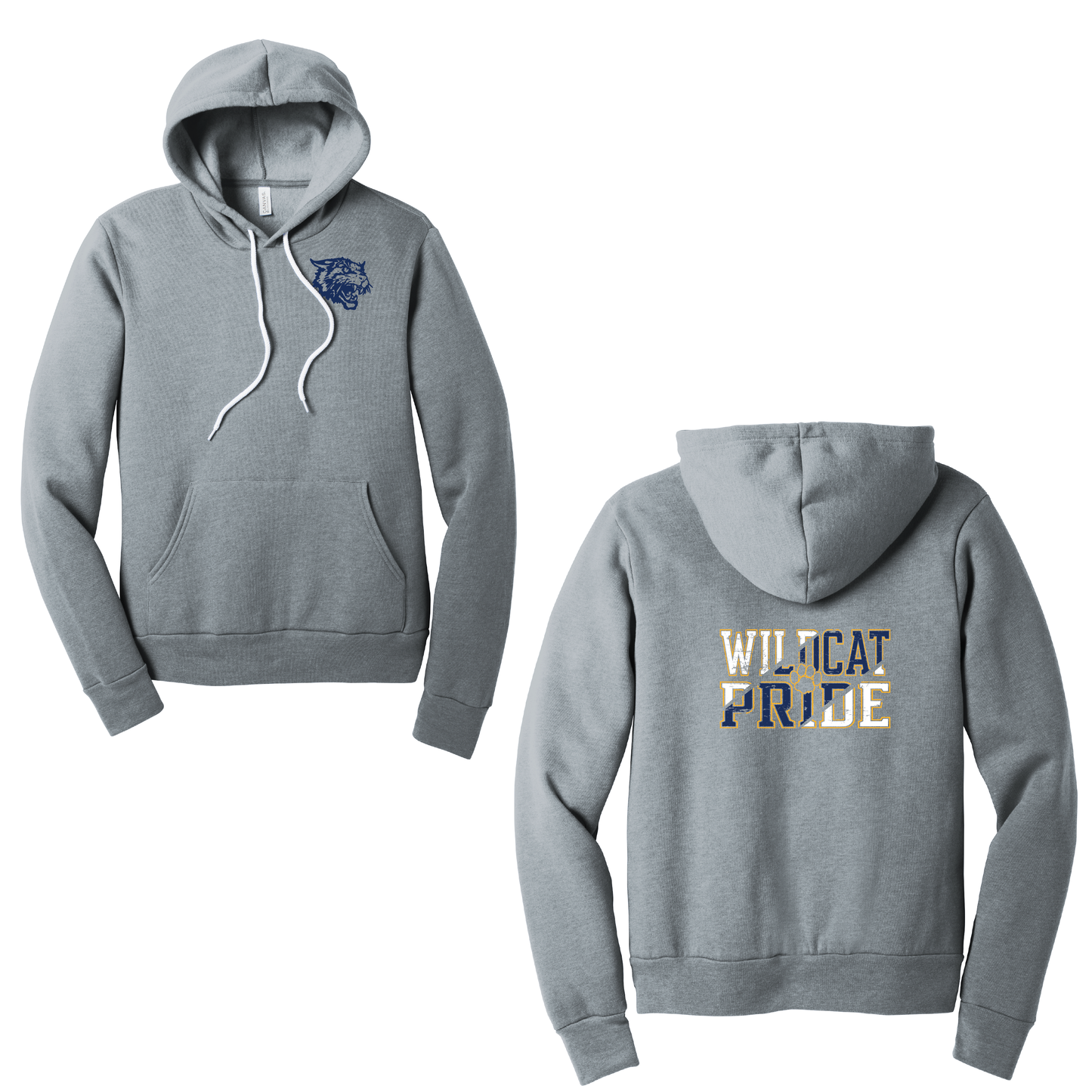 West Genesee Wildcats “Wildcat Pride” Hoodie Sweatshirt Paw Print Lettering
