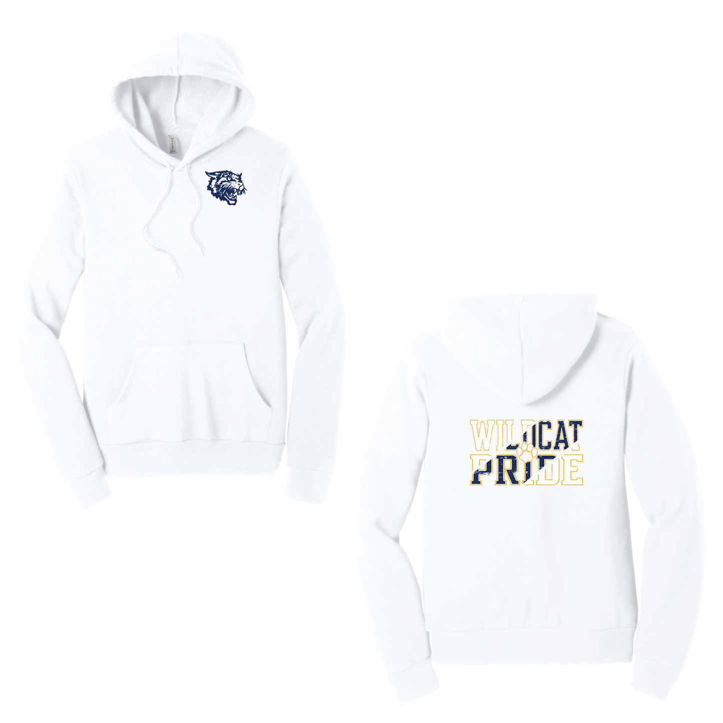 West Genesee Wildcats “Wildcat Pride” Hoodie Sweatshirt Paw Print Lettering