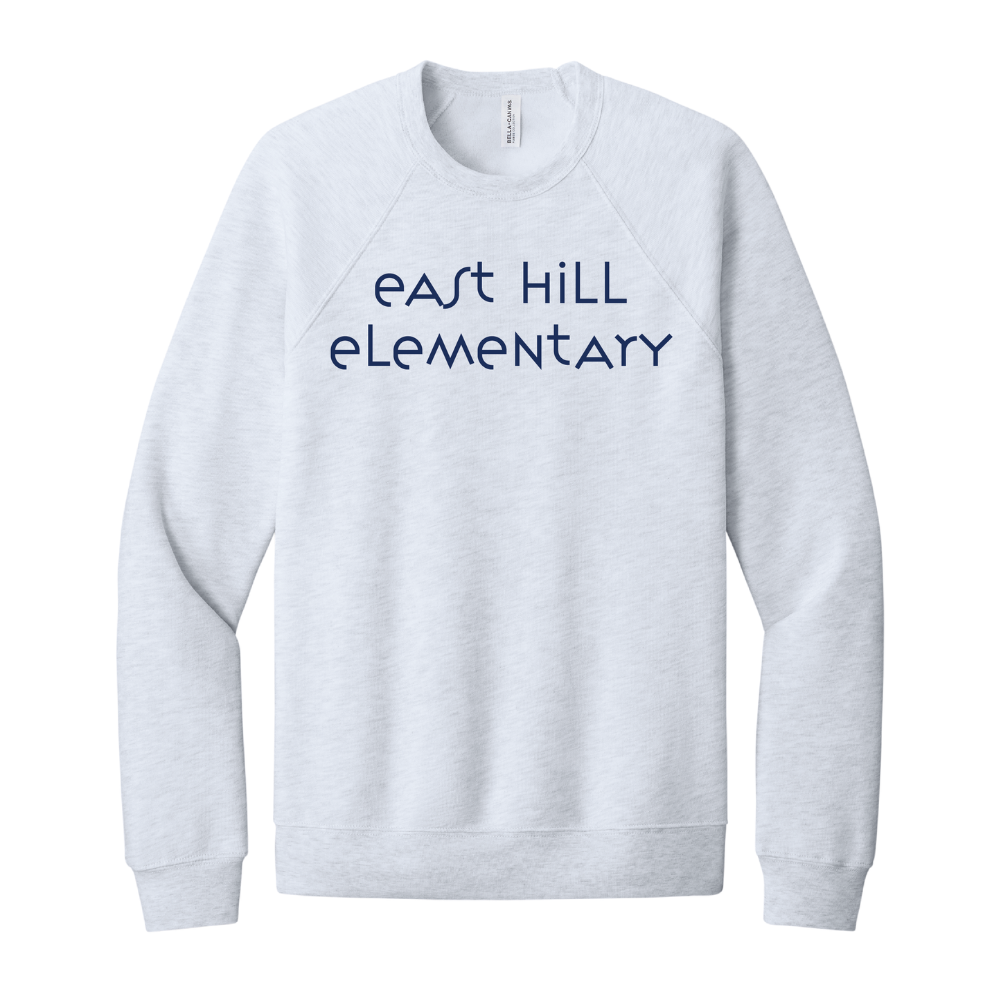 East Hill Elementary Modern Font Crewneck Sweatshirt