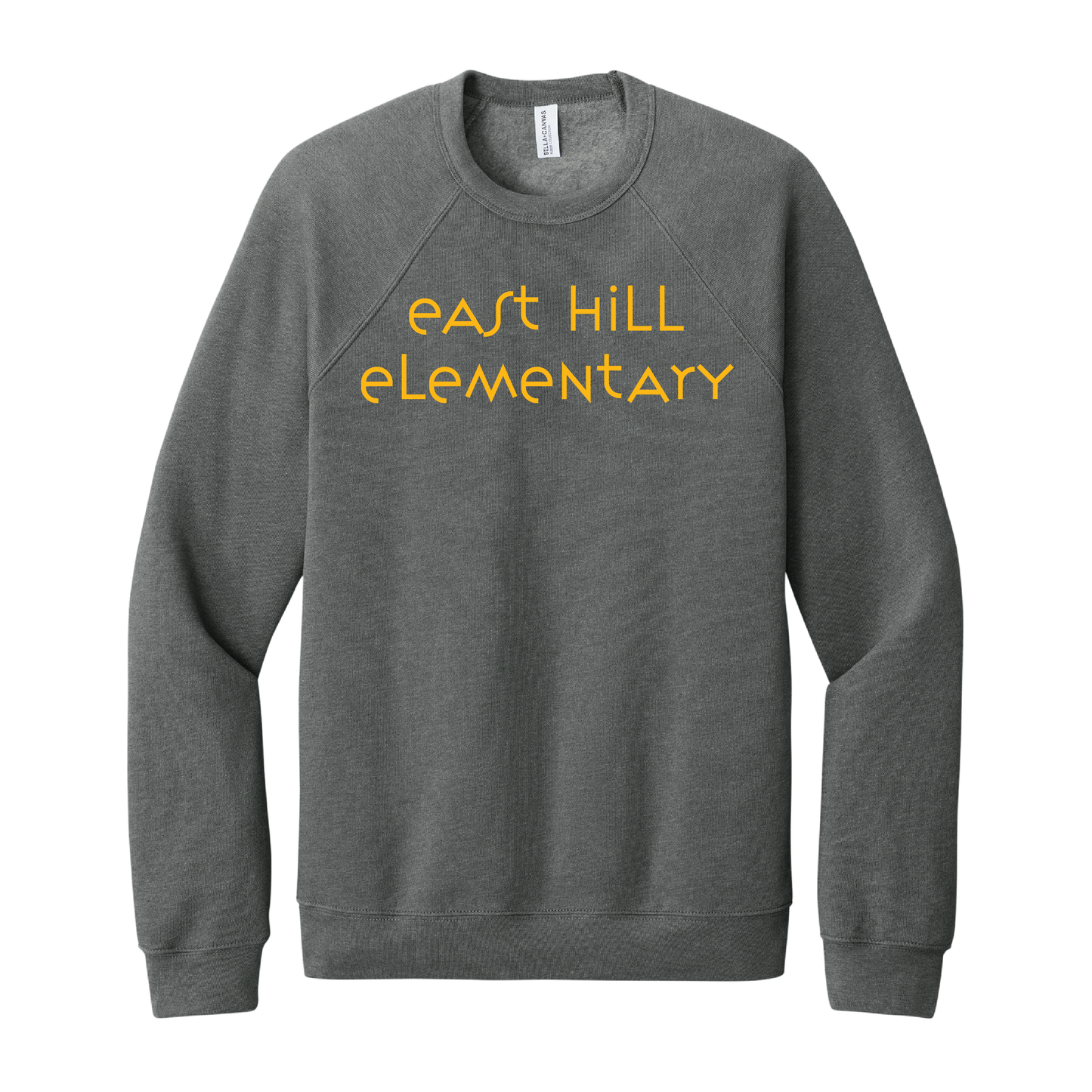 East Hill Elementary Modern Font Crewneck Sweatshirt
