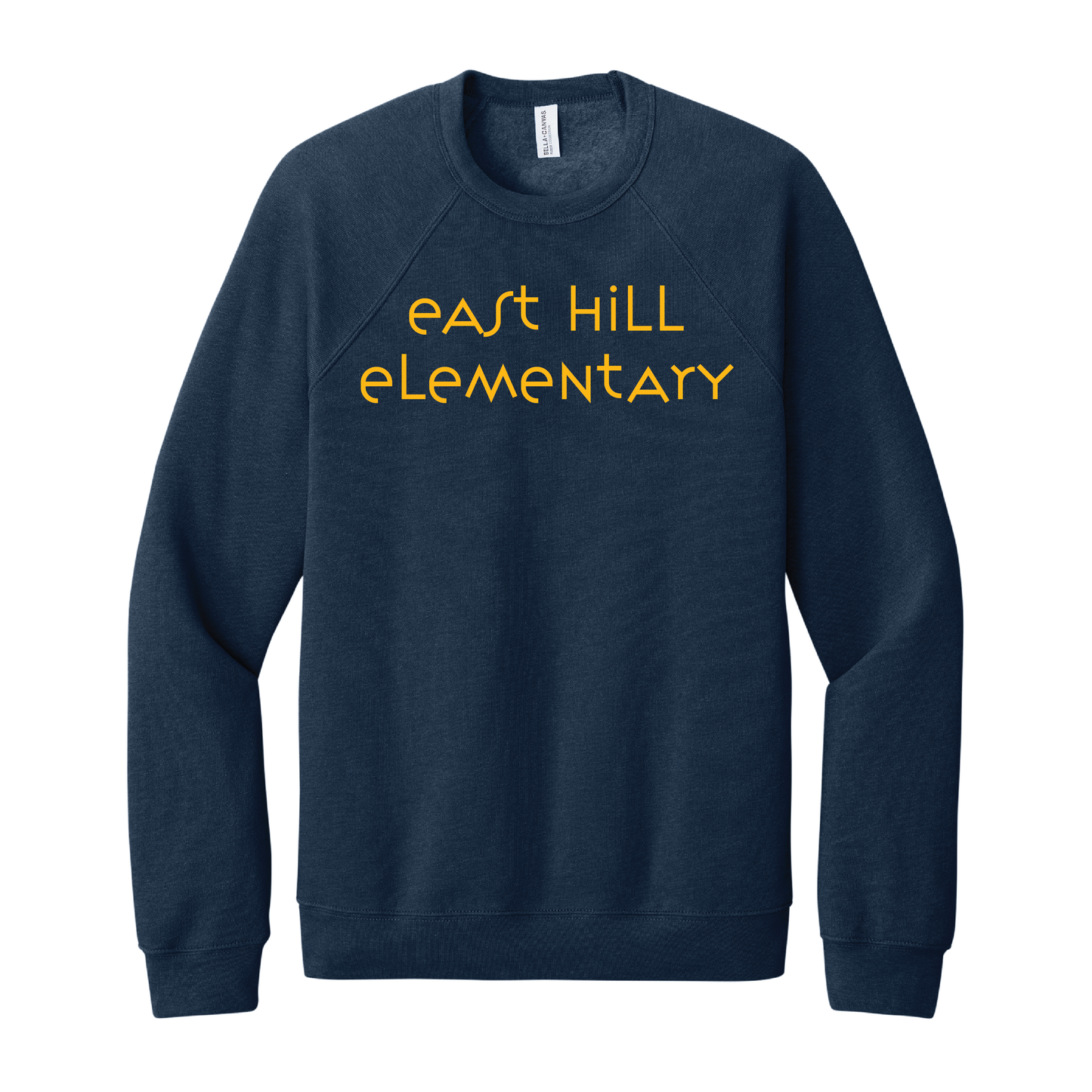 East Hill Elementary Modern Font Crewneck Sweatshirt
