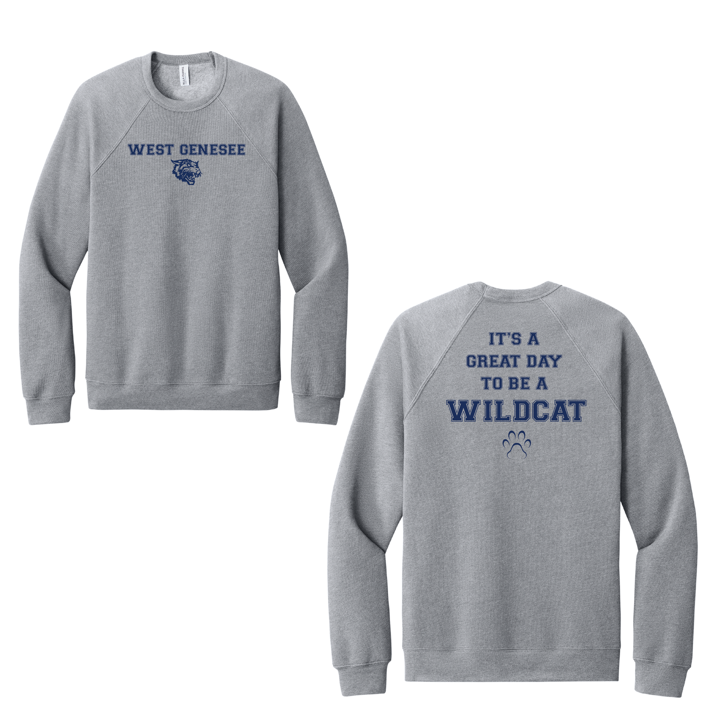 West Genesee Wildcats Paw "Great Day" Crewneck Sweatshirt