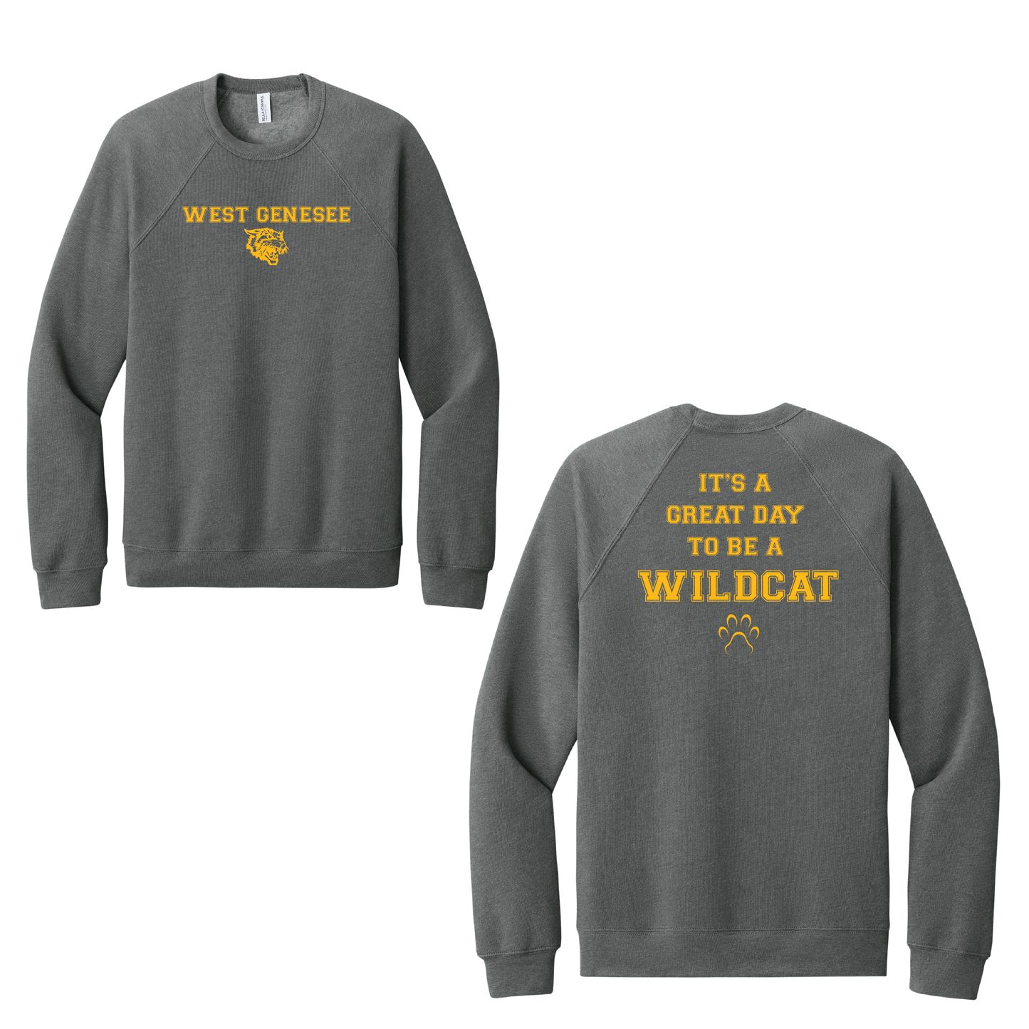 West Genesee Wildcats Paw "Great Day" Crewneck Sweatshirt