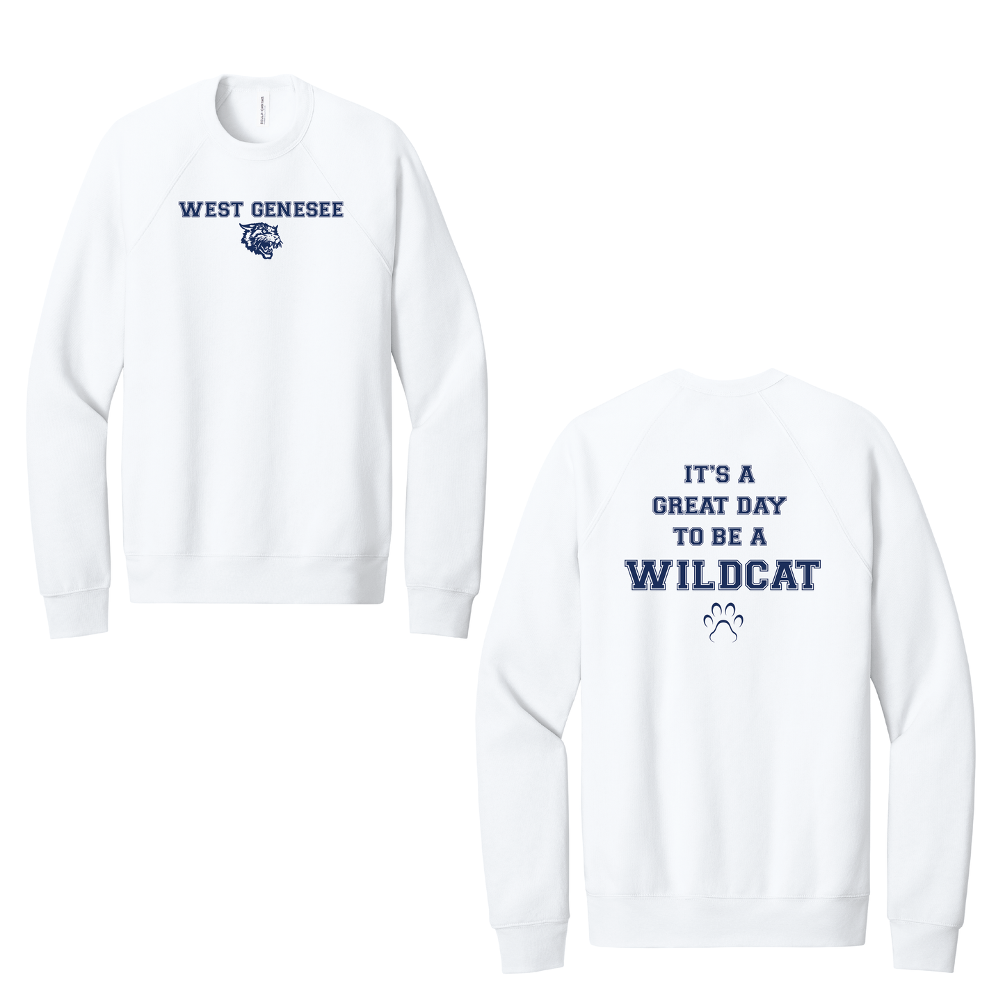 West Genesee Wildcats Paw "Great Day" Crewneck Sweatshirt