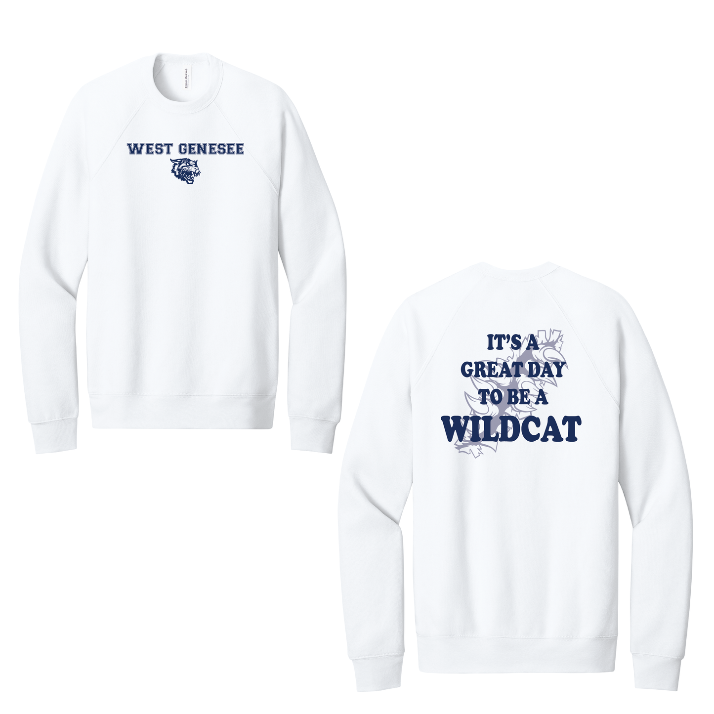 West Genesee Wildcats Claw Tear "Great Day" Crewneck Sweatshirt