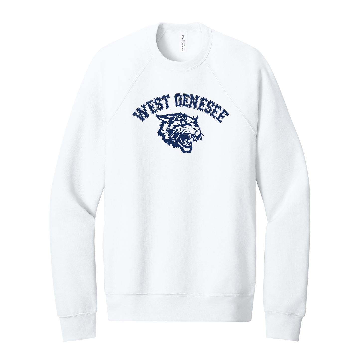 West Genesee Wildcats Arch Logo Mascot Crewneck Sweatshirt