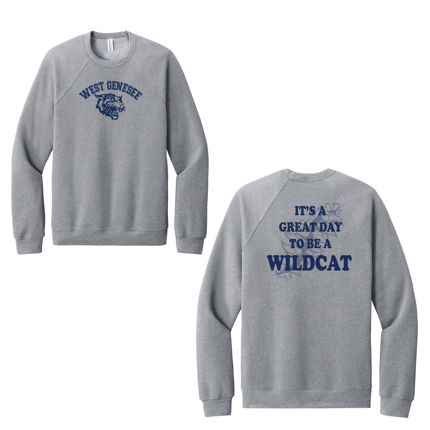 West Genesee Wildcats Arch Logo "Great Day Claw Tear" Crewneck Sweatshirt