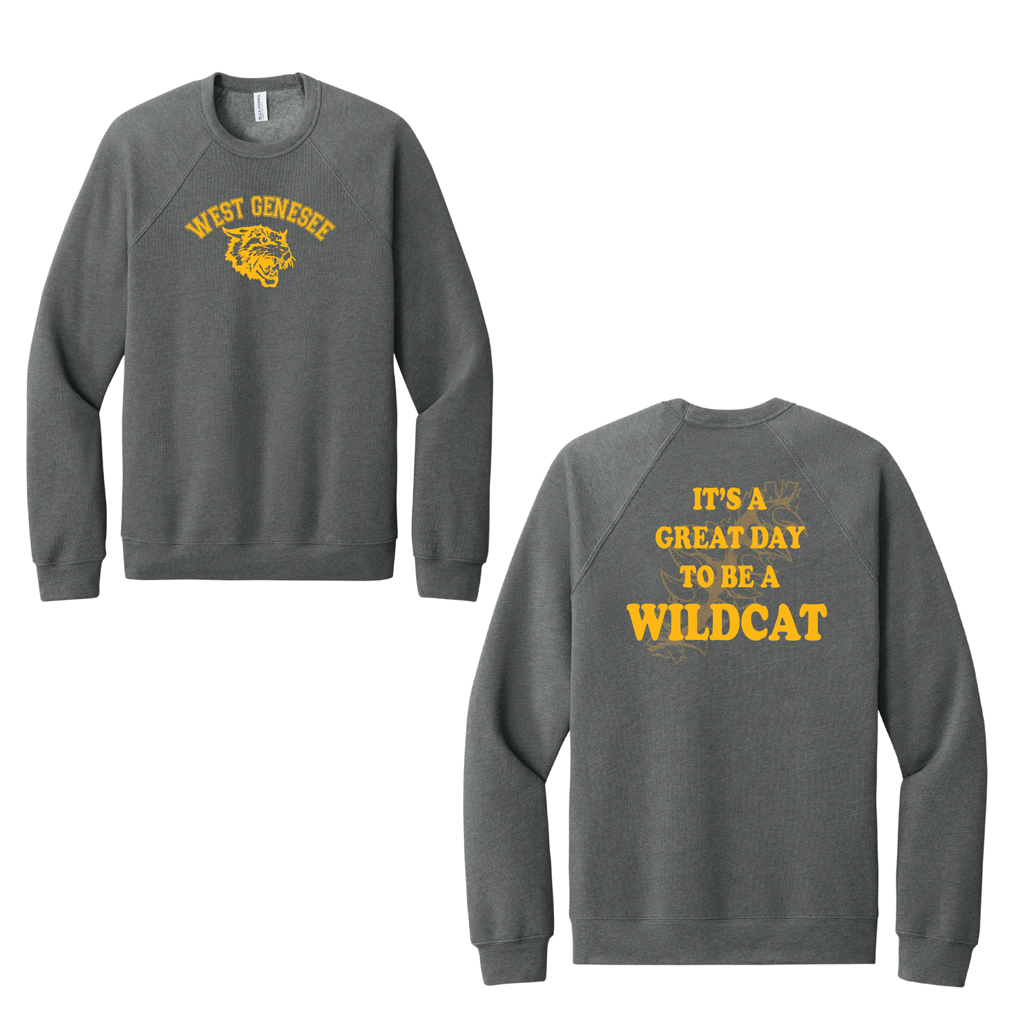 West Genesee Wildcats Arch Logo "Great Day Claw Tear" Crewneck Sweatshirt