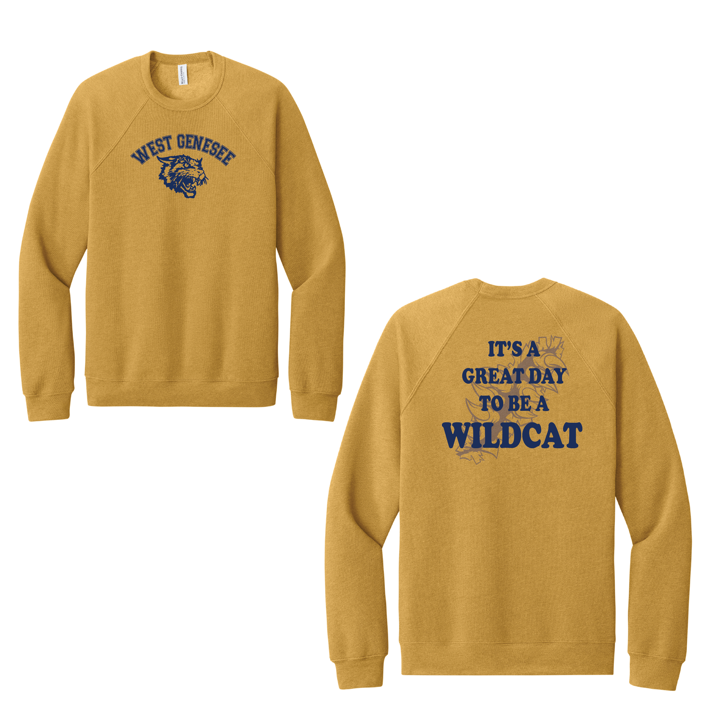 West Genesee Wildcats Arch Logo "Great Day Claw Tear" Crewneck Sweatshirt