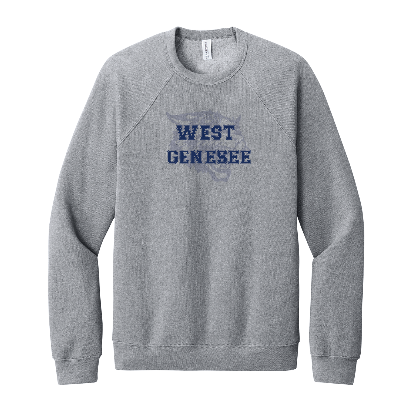 West Genesee Wildcats Shadow Mascot Crewneck Sweatshirt