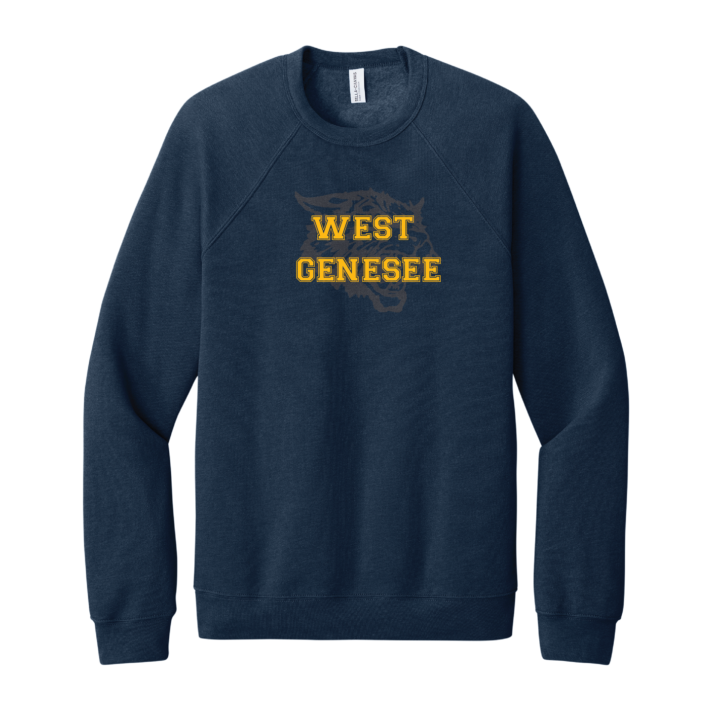 West Genesee Wildcats Shadow Mascot Crewneck Sweatshirt