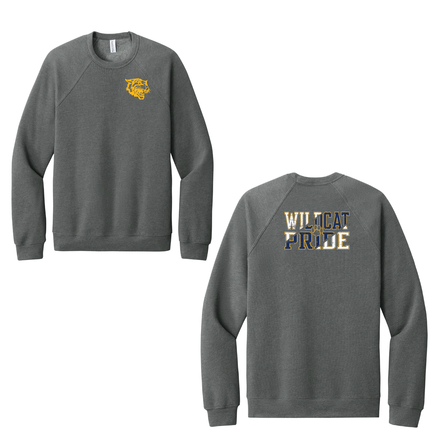 West Genesee Wildcats “Wildcat Pride” Crewneck Sweatshirt Paw Print Lettering