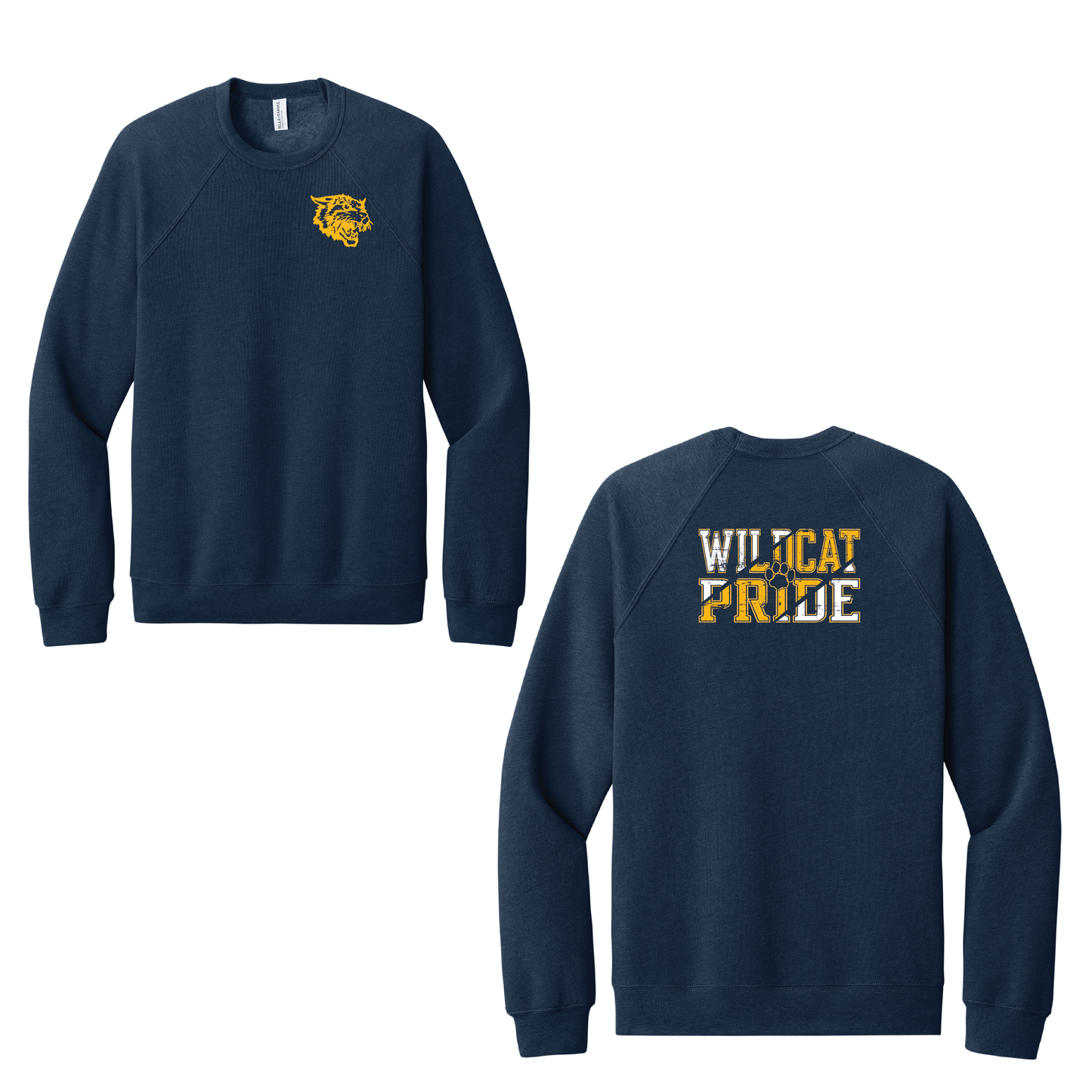 West Genesee Wildcats “Wildcat Pride” Crewneck Sweatshirt Paw Print Lettering