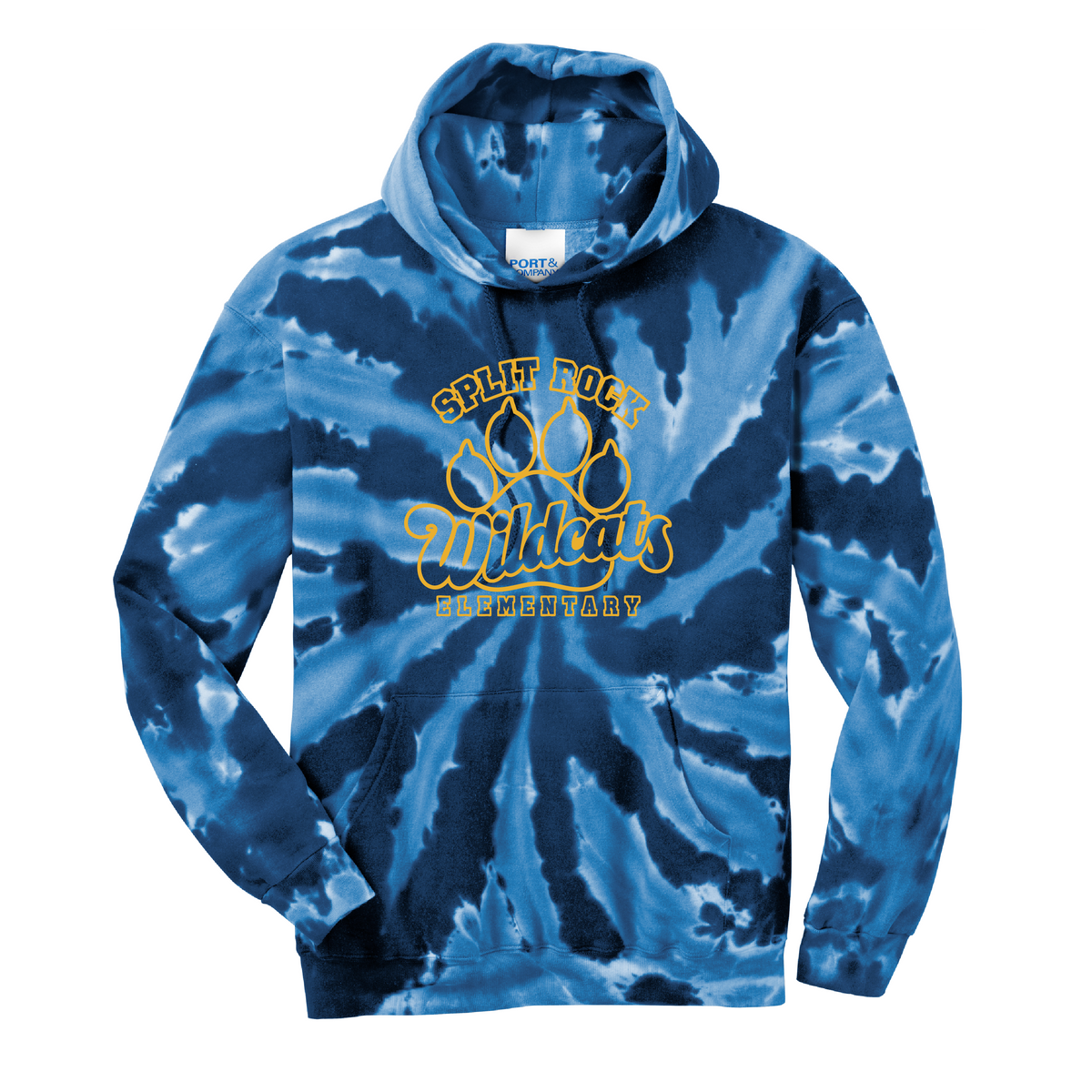 Splitrock Script Paw Tie-Dye Hoodie Sweatshirt