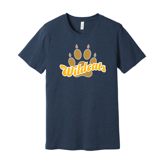 West Genesee Wildcats Script Paw T-Shirt