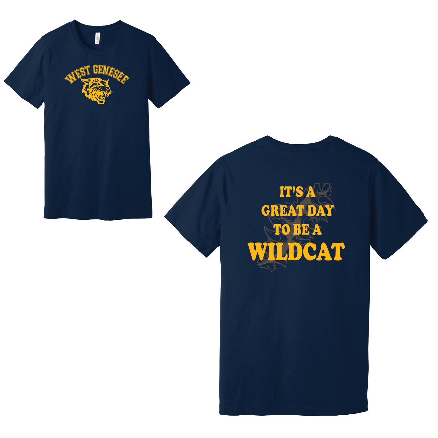 West Genesee Wildcats Arch Logo "Great Day Claw Tear" T-Shirt