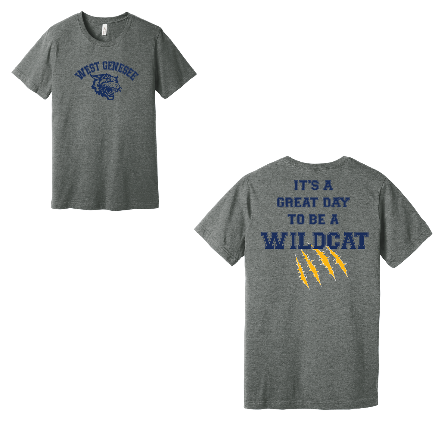 West Genesee Wildcats Arch Logo "Great Day Claw Mark" T-Shirt