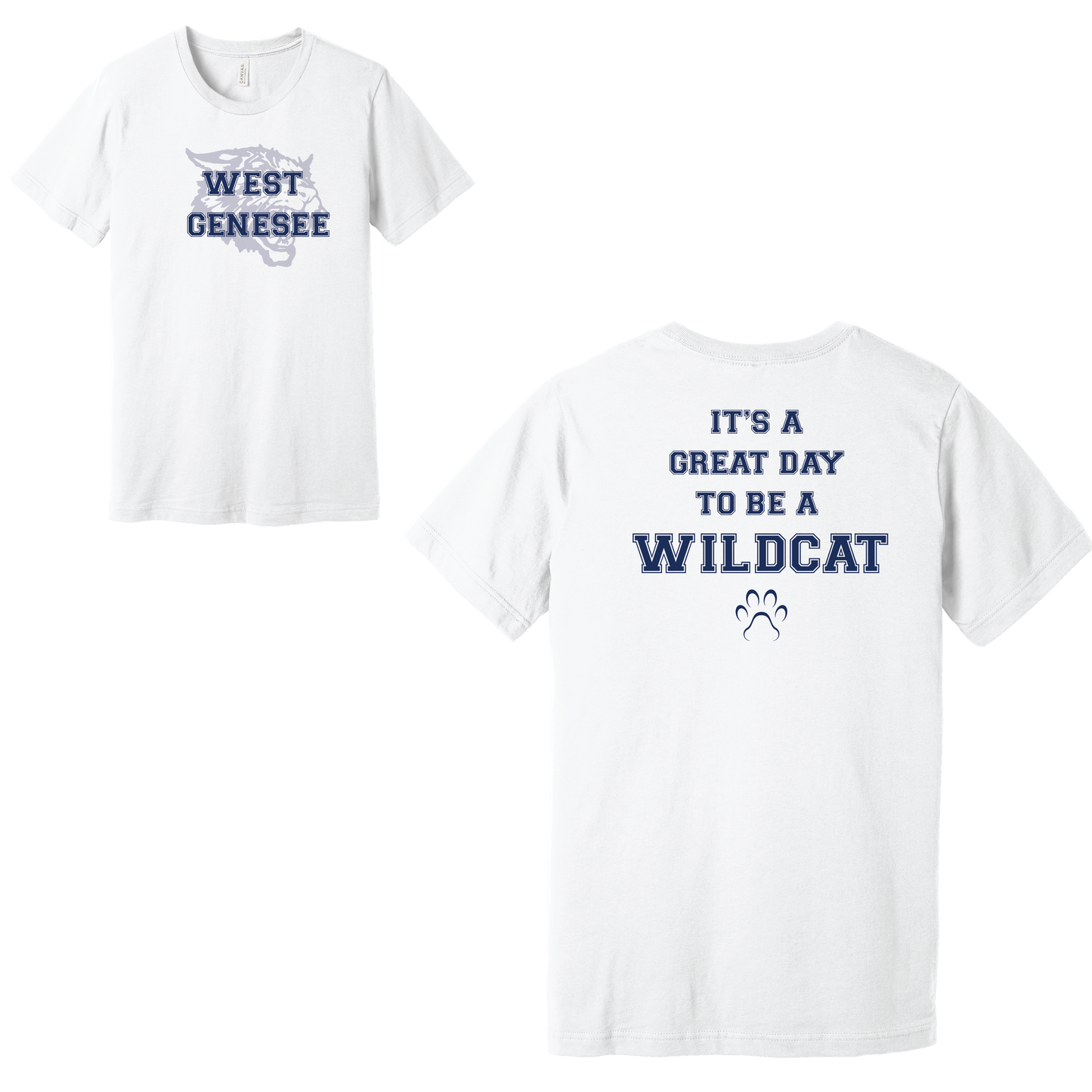 West Genesee Wildcats Shadow Mascot "Great Day Paw" T-Shirt