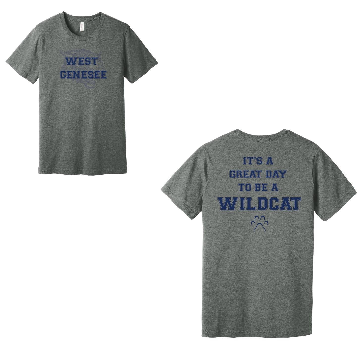 West Genesee Wildcats Shadow Mascot "Great Day Paw" T-Shirt