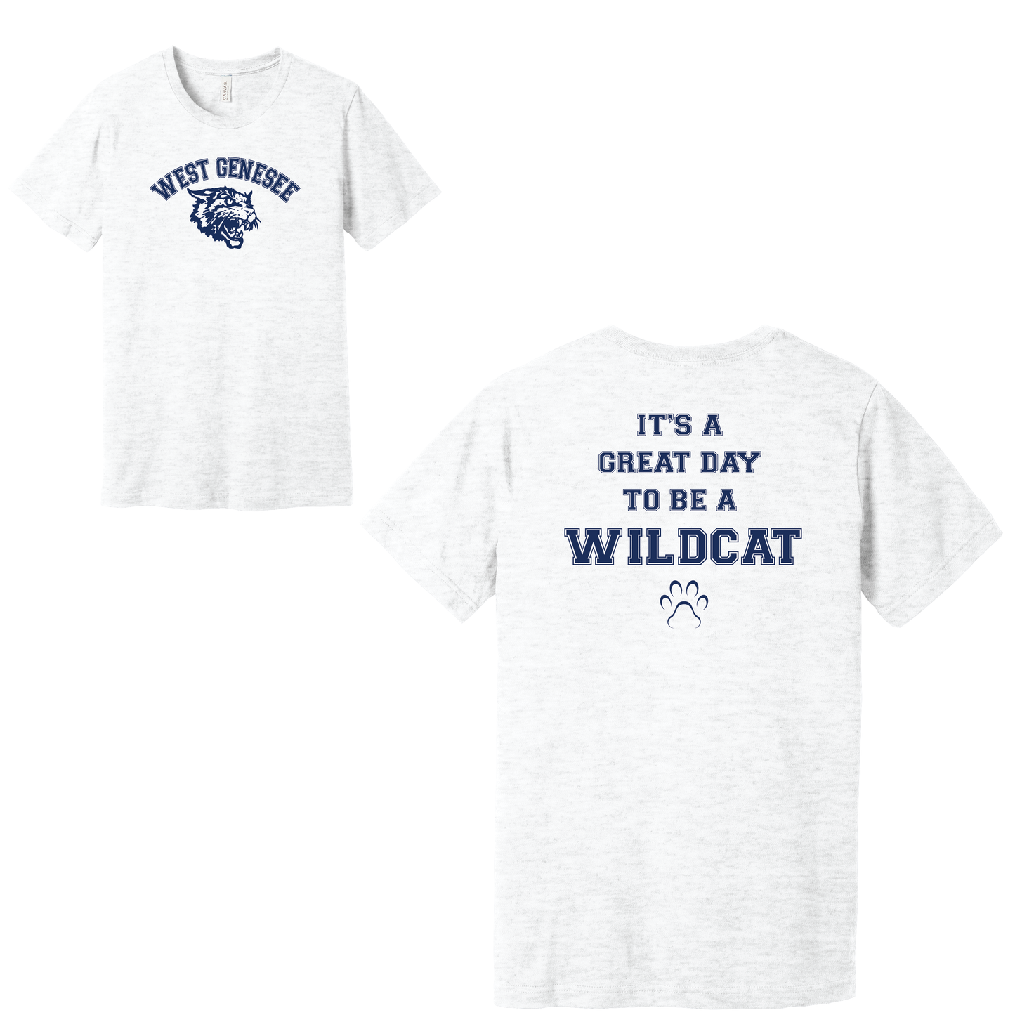 West Genesee Wildcats Arch Logo "Great Day Paw" T-Shirt