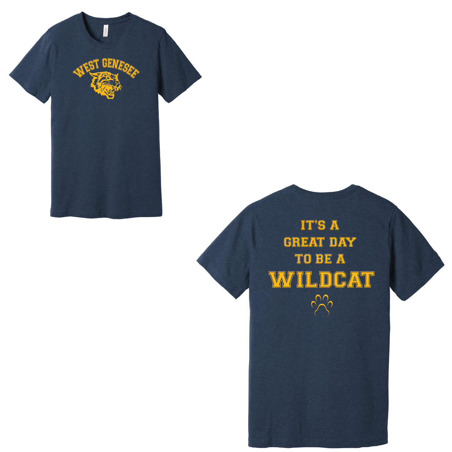 West Genesee Wildcats Arch Logo "Great Day Paw" T-Shirt