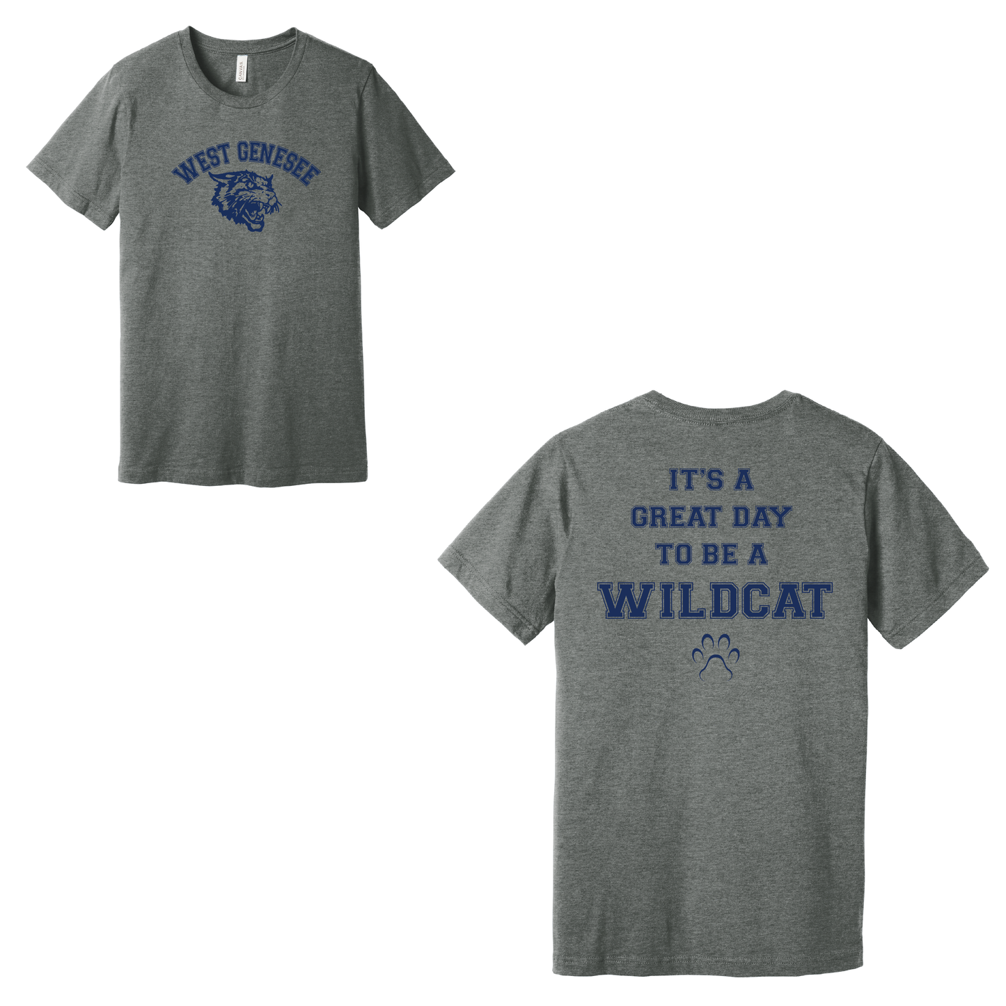 West Genesee Wildcats Arch Logo "Great Day Paw" T-Shirt