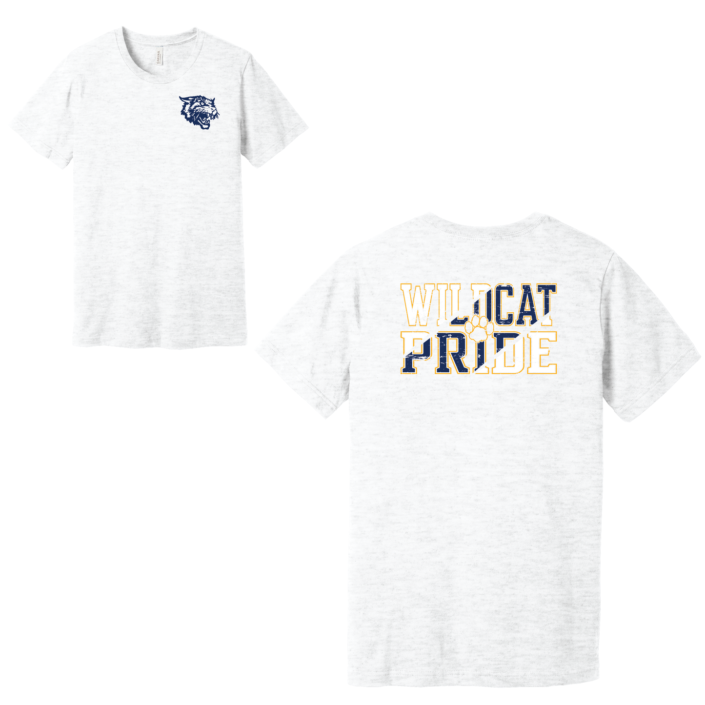 West Genesee Wildcats “Wildcat Pride” T-Shirt – Paw Print Lettering
