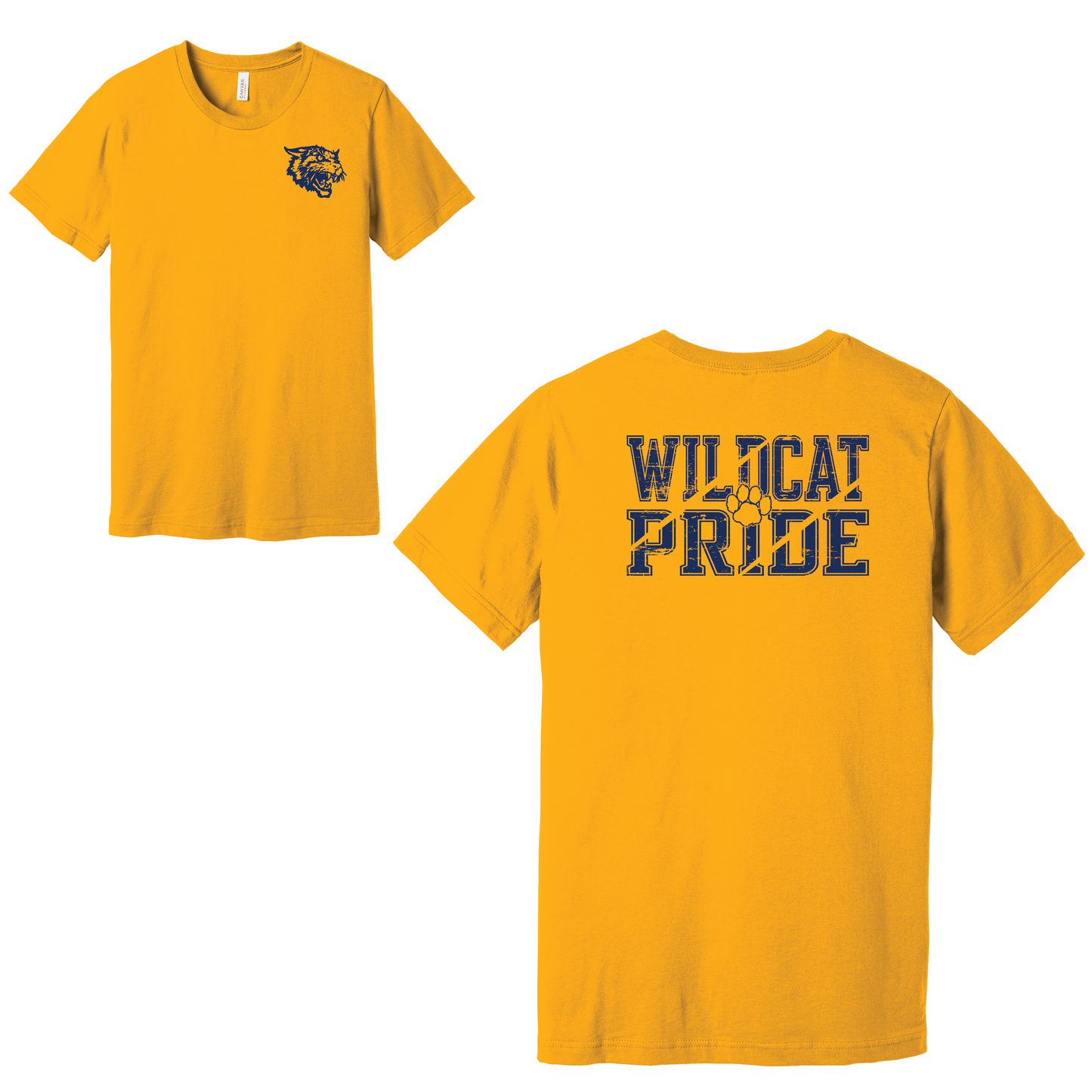 West Genesee Wildcats “Wildcat Pride” T-Shirt – Paw Print Lettering