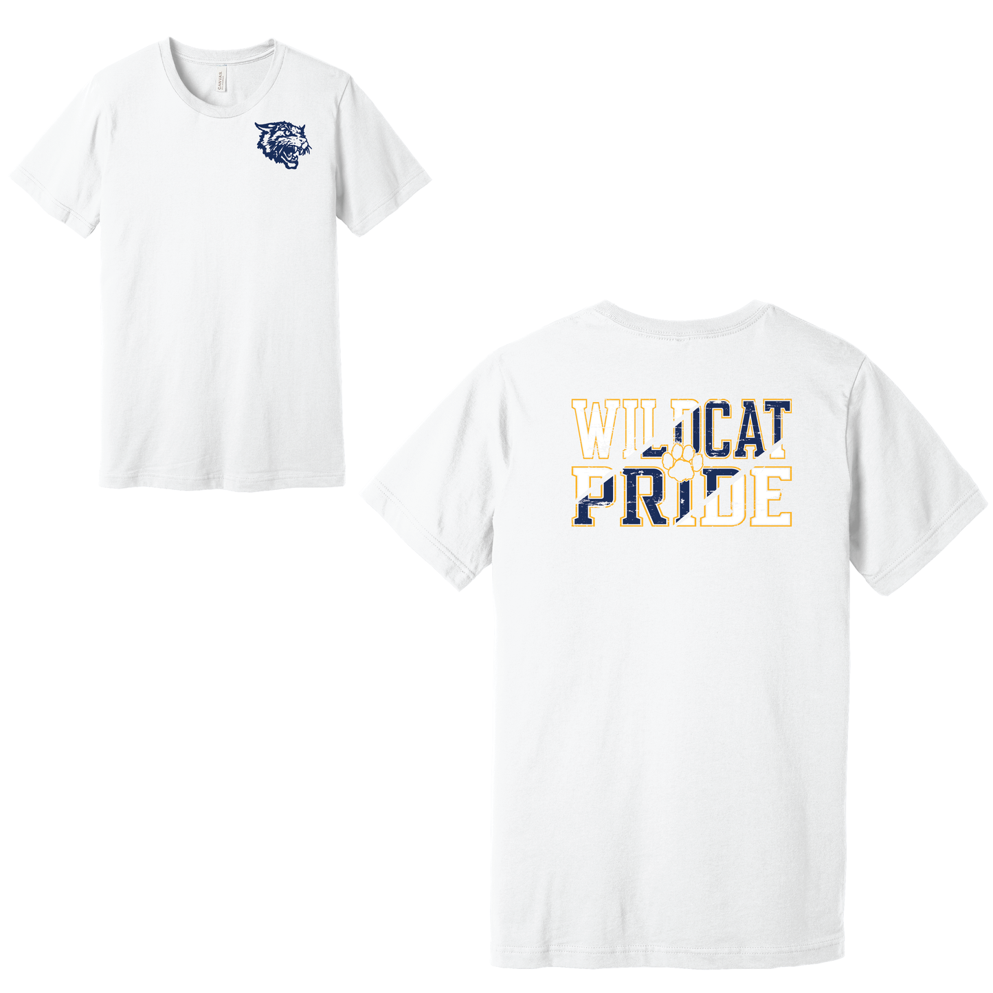 West Genesee Wildcats “Wildcat Pride” T-Shirt – Paw Print Lettering