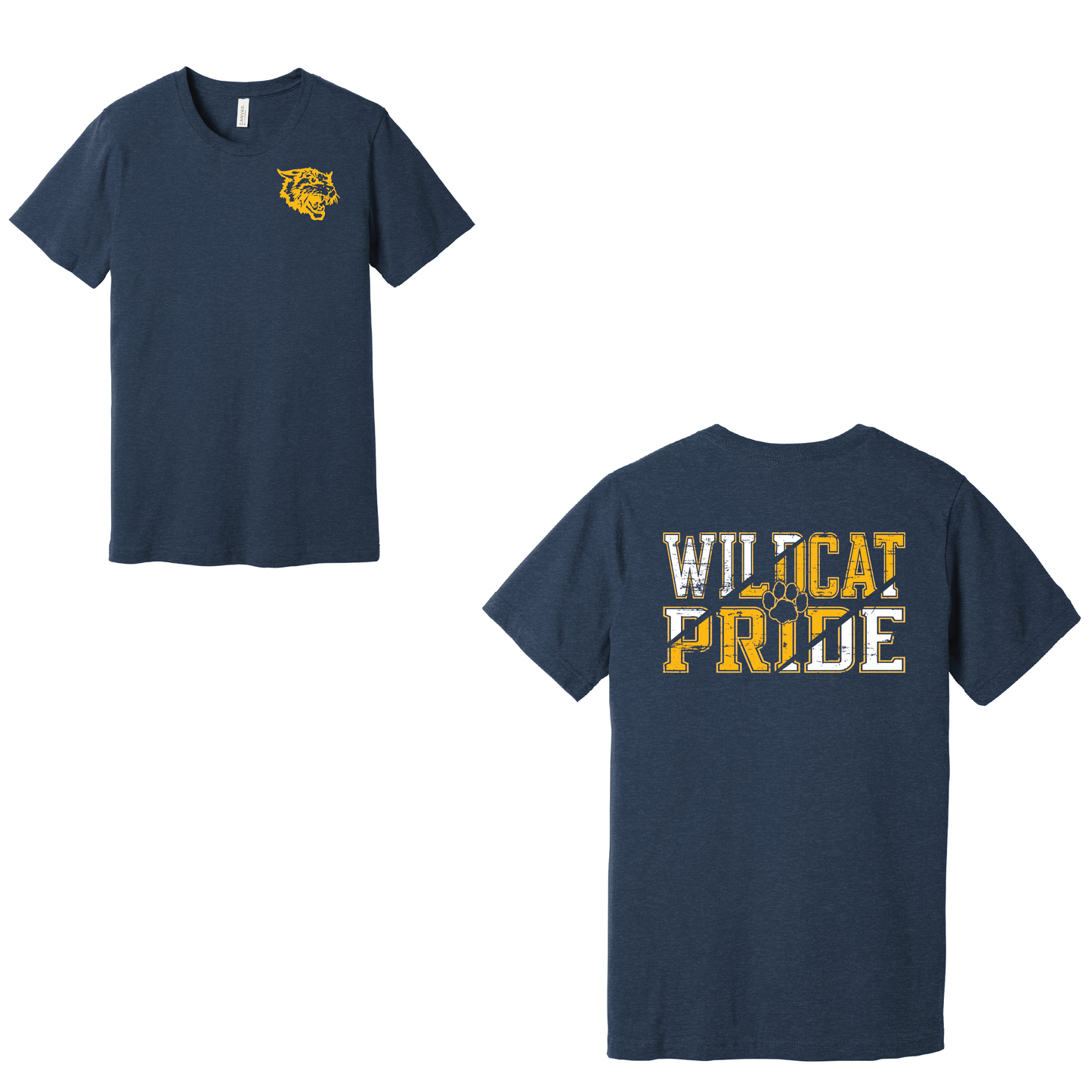 West Genesee Wildcats “Wildcat Pride” T-Shirt – Paw Print Lettering