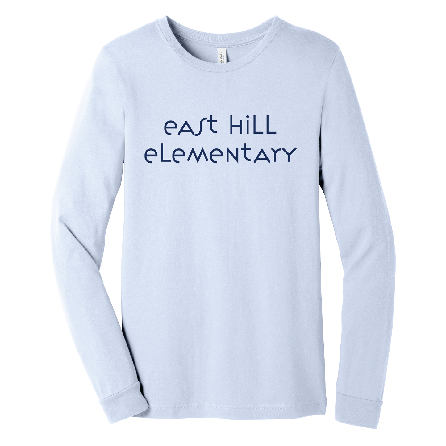 East Hill Elementary Modern Font Long Sleeve T-Shirt