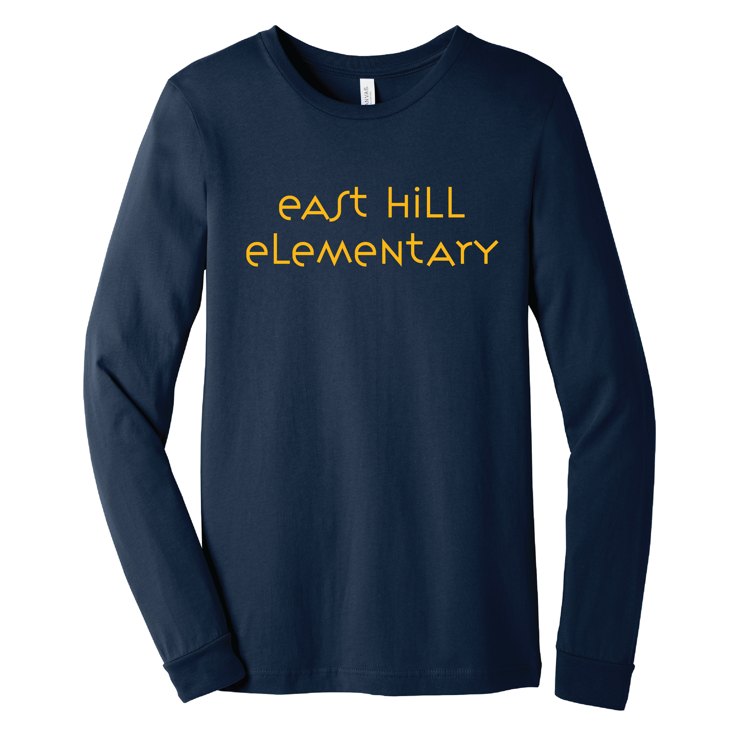 East Hill Elementary Modern Font Long Sleeve T-Shirt