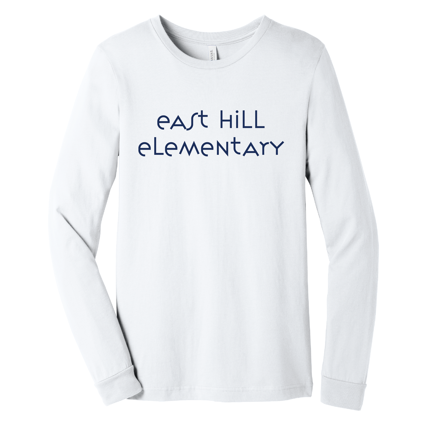 East Hill Elementary Modern Font Long Sleeve T-Shirt