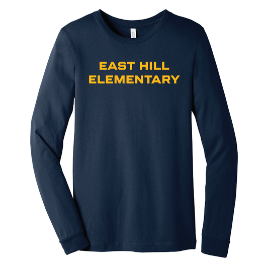 East Hill Elementary Block Letter Long Sleeve T-Shirt