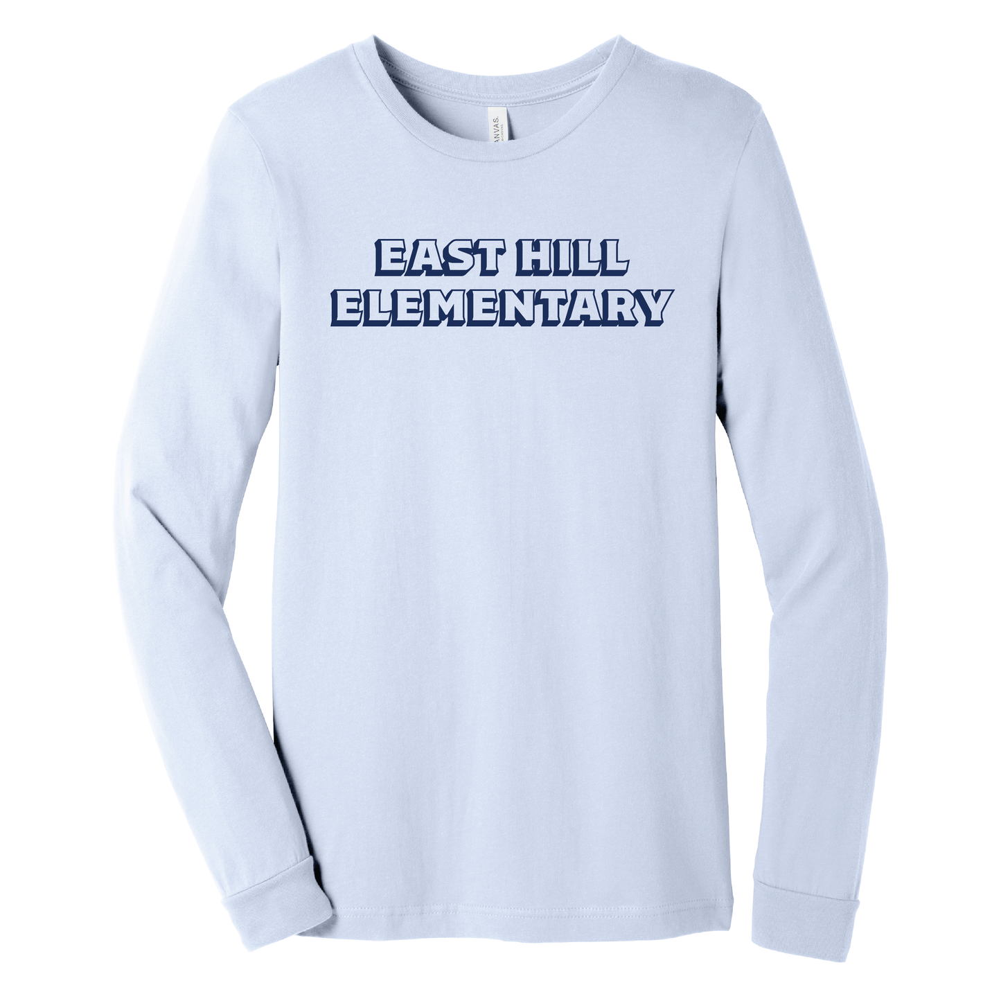 East Hill Elementary Bold Outline Long Sleeve T-Shirt