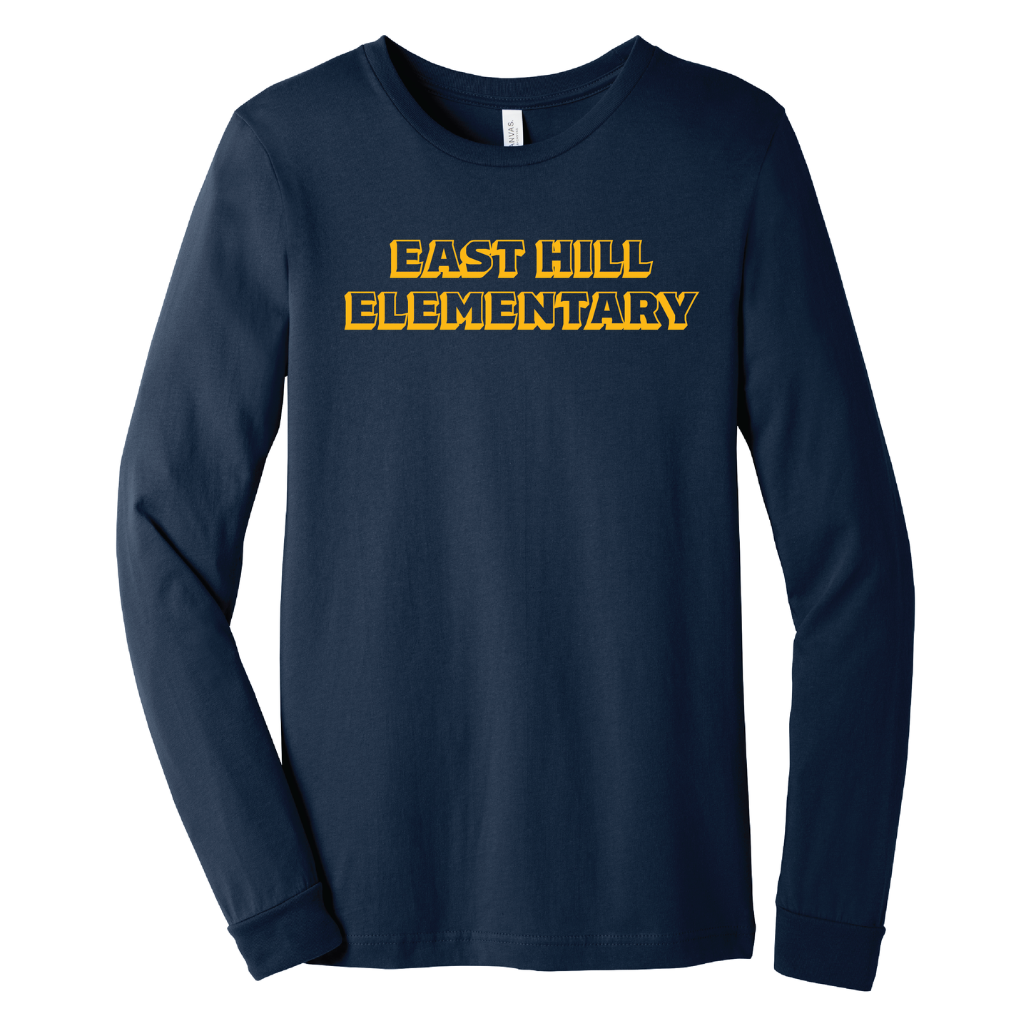 East Hill Elementary Bold Outline Long Sleeve T-Shirt