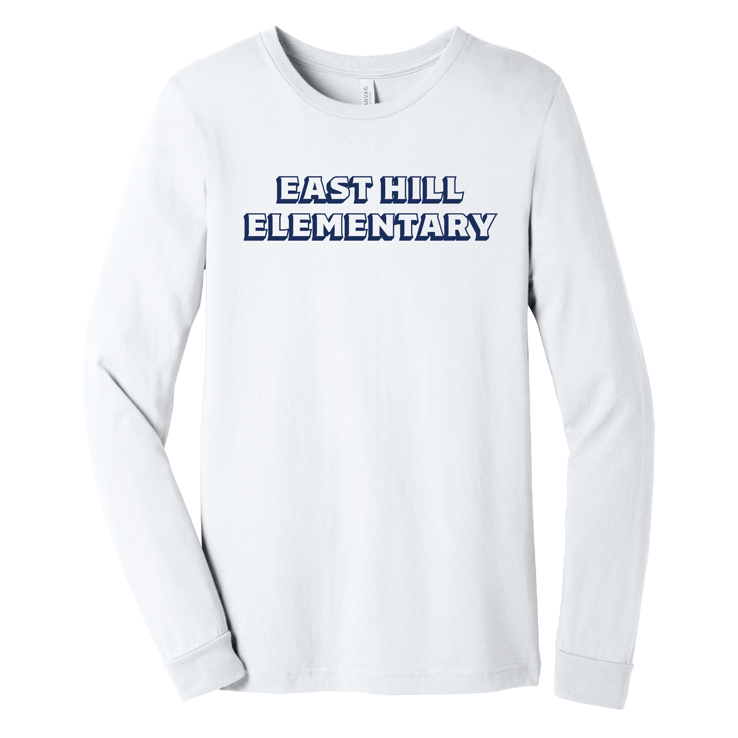 East Hill Elementary Bold Outline Long Sleeve T-Shirt